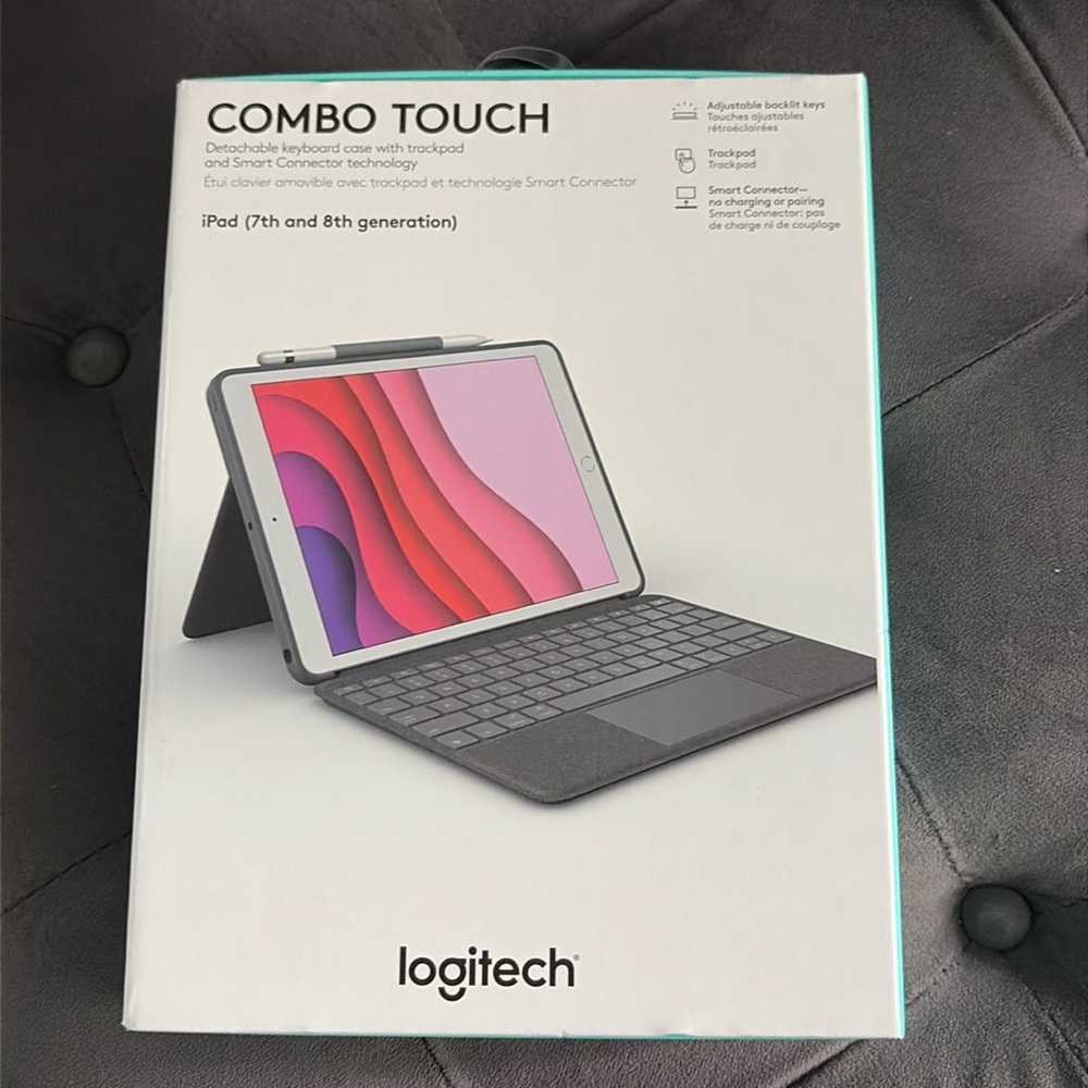 Logitech Combo Touch Trackpad Case for iPad (7th, 8th, & 9th generation)
